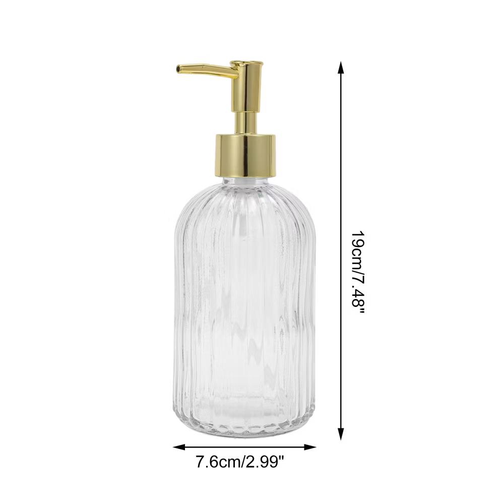 Convenient Vertical Stripe Soap Dispenser 13.53oz 1 Pc - Image 9