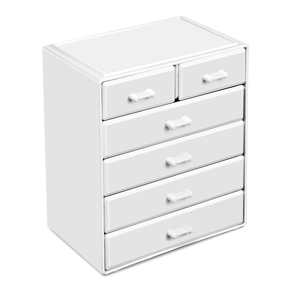 6 Drawer Makeup Organizer Case - Storage for Vanity, Bathroom, Dorm, Closet, and more -Large, 2 Small Drawers - Image 9