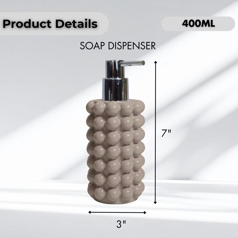 Better Trends Nova Bathroom Accessories 100% Resin Impeccably Crafted Soap Dispenser with Rust-Proof Pump for Bathroom & Kitchen Countertops