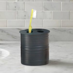 Bogart Metal Toothbrush Holder - Elegant Bathroom Accessory, Oil Rubbed Bronze, Holds Multiple Brushes