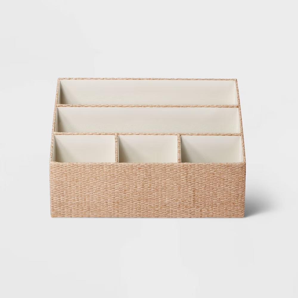 Woven 5-Slot Desktop Storage Set Taupe - Image 3