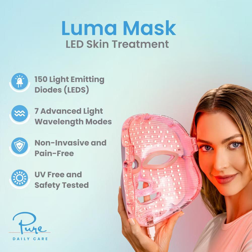 Pure Daily Care Luma LED Mask, 7-Colors Light Therapy - Image 5