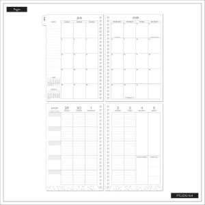 Happy Brands 2026-2027 6"x8.375" Organized Liminal Garden Small 12 Months Twin Loop Dated Teacher Planner