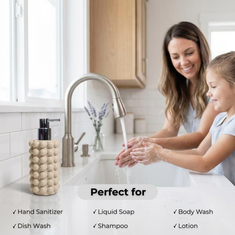 Better Trends Nova Bathroom Accessories 100% Resin Impeccably Crafted Soap Dispenser with Rust-Proof Pump for Bathroom & Kitchen Countertops - Image 32