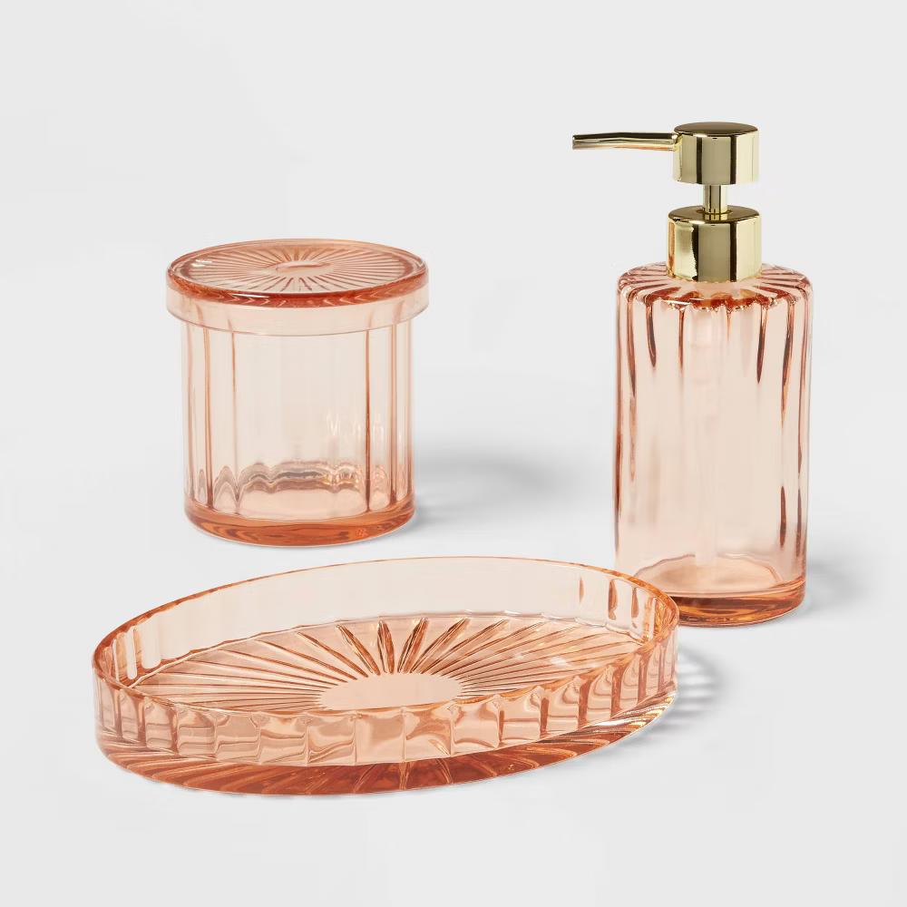 Colored Glass Bath Tray Pink - Image 5