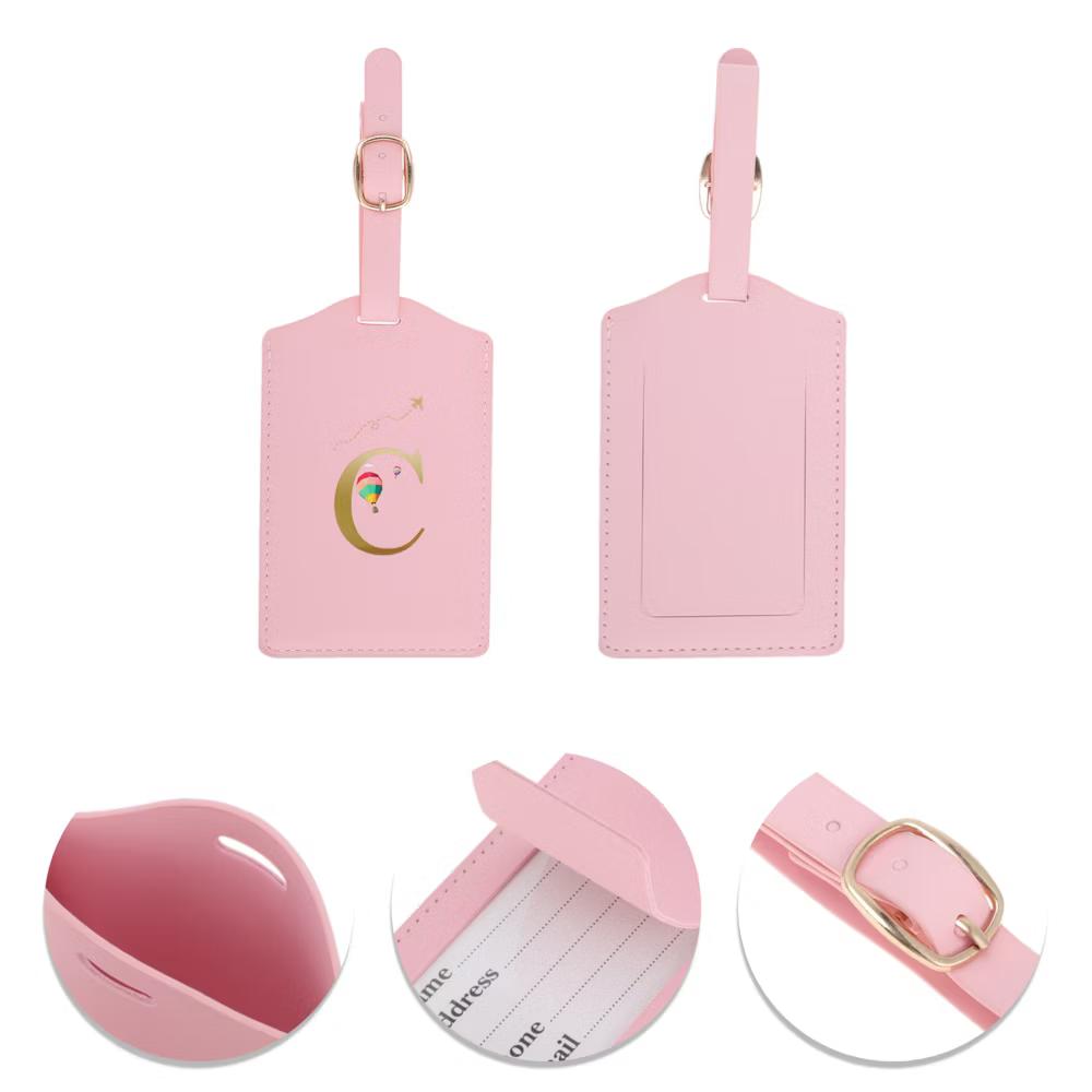 Letter Luggage Tag Pink 1 Pc - Image 15