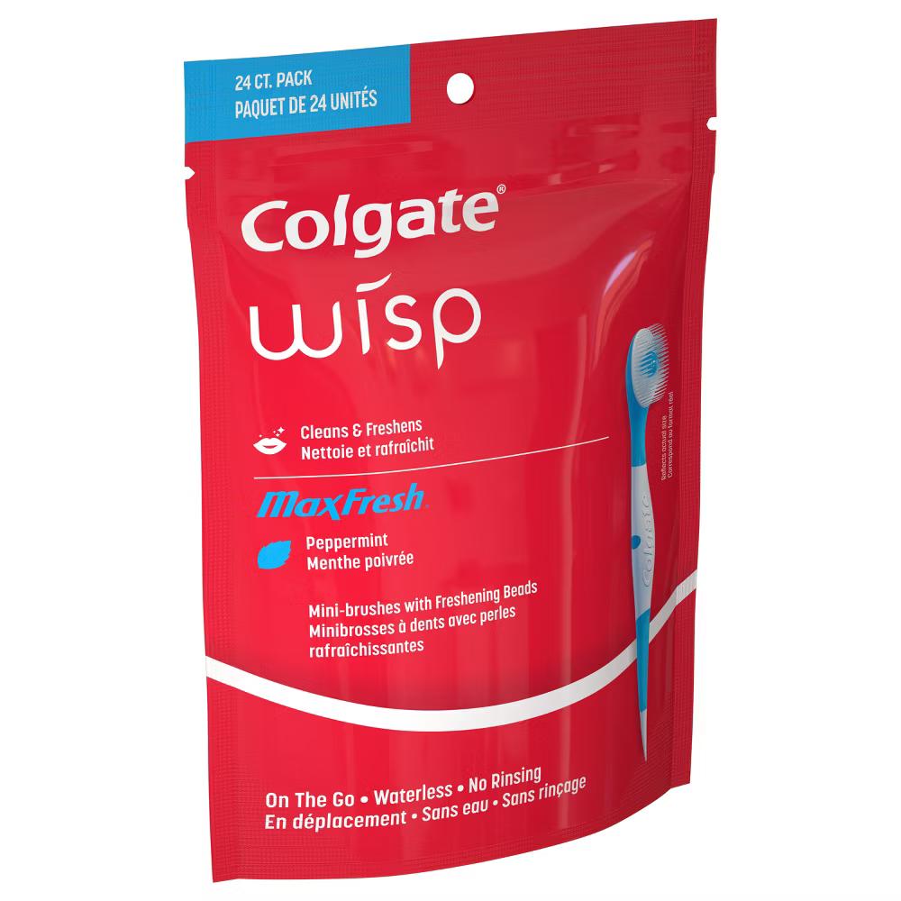 Max Fresh Wisp Disposable Travel Toothbrushes - Mini - Peppermint - Trial Size -24ct - Image 9