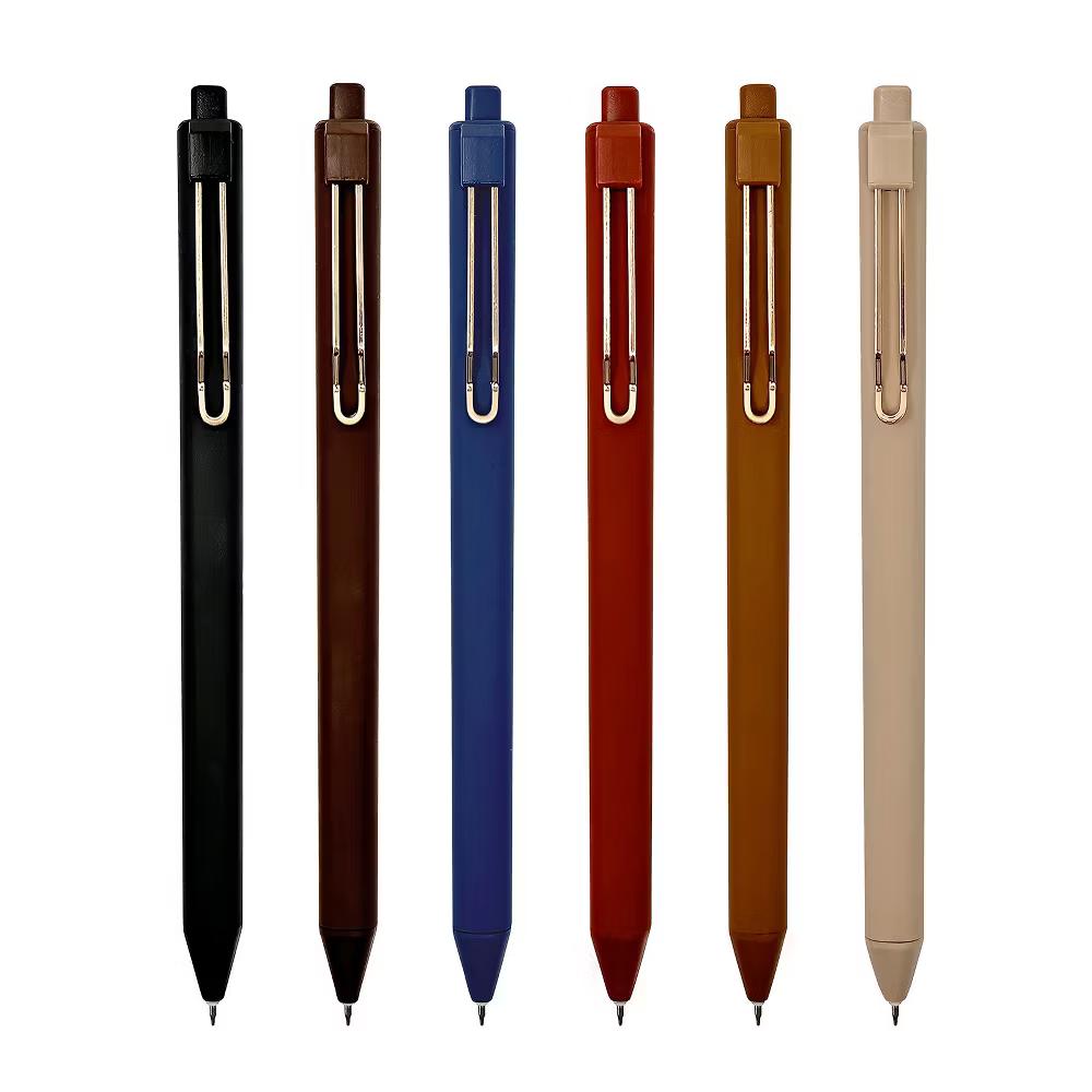 Retractable Black Ink Gel Pens, 0.5mm Fine Point, Black ink, Set of 6 - Image 16