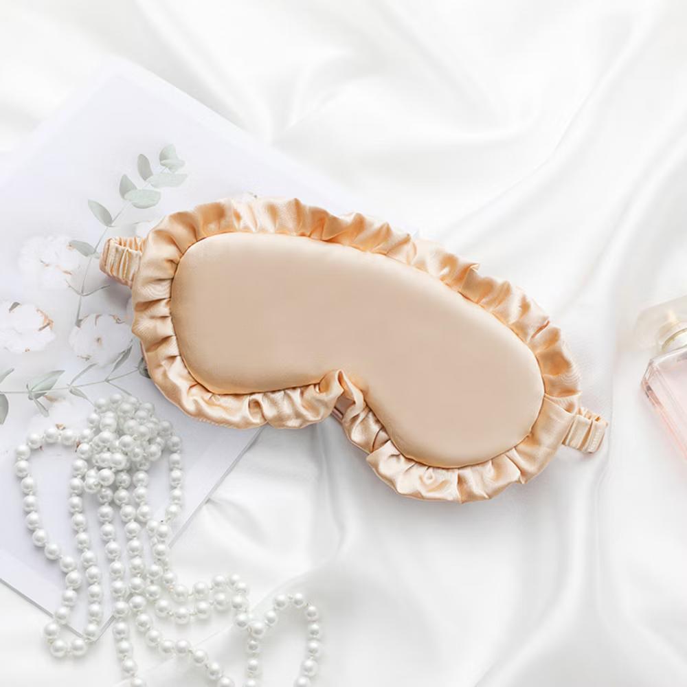 Women's 2-Piece Set Satin Sleep Eye Mask with Soft Padded and Elastic Strap for Comfortable Light Blocking - Image 12