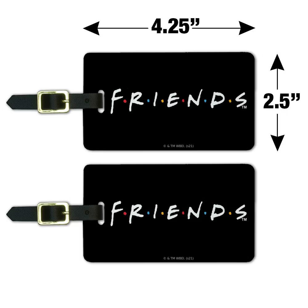 Friends Logo White Luggage ID Tags Set of 2 - Image 5