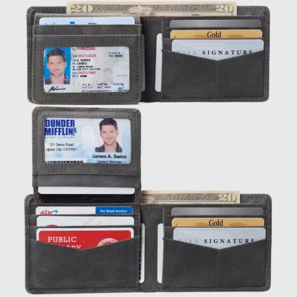 Alpine Swiss Connor Executive Bifold Wallet | Business Passcase for Men | Premium Leather | Dual ID Windows | RFID Blocking | Gift Box Included - Image 31