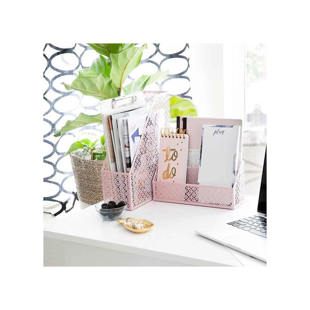 Blu Monaco Desk Organizer Set - 6-Piece Desk Accessories for Mail, Sticky Notes, Pens, Magazines & Documents - Image 29