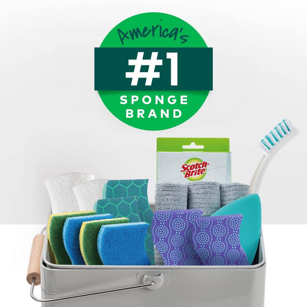 Delicate Clean Non-Scratch Scrub Sponges - 3ct: Multi-Surface, Reusable Cellulose Cleaning Tools - Image 8