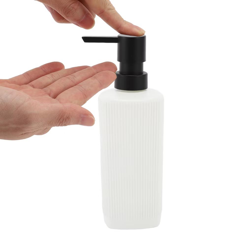 Classic Vertical Lines Soap Pump Dispenser for Bathroom 350ml 1 Pc - Image 15