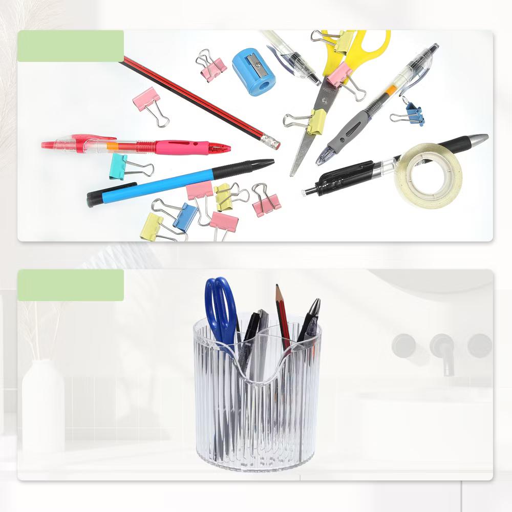 4 Slot Makeup Brush Cup Makeup Organizer for Bathroom Countertops 1 Pc - Image 18
