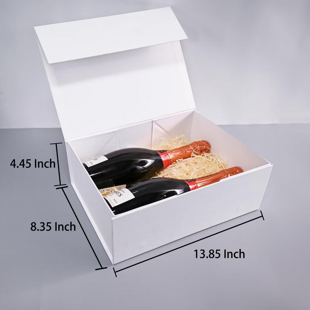 Green Gift Box 1 Pack 14 8.5 4.5 in Christmas Box with Lid Shredded Filler Ribbon Card for Wedding Birthday Anniversary - Image 4