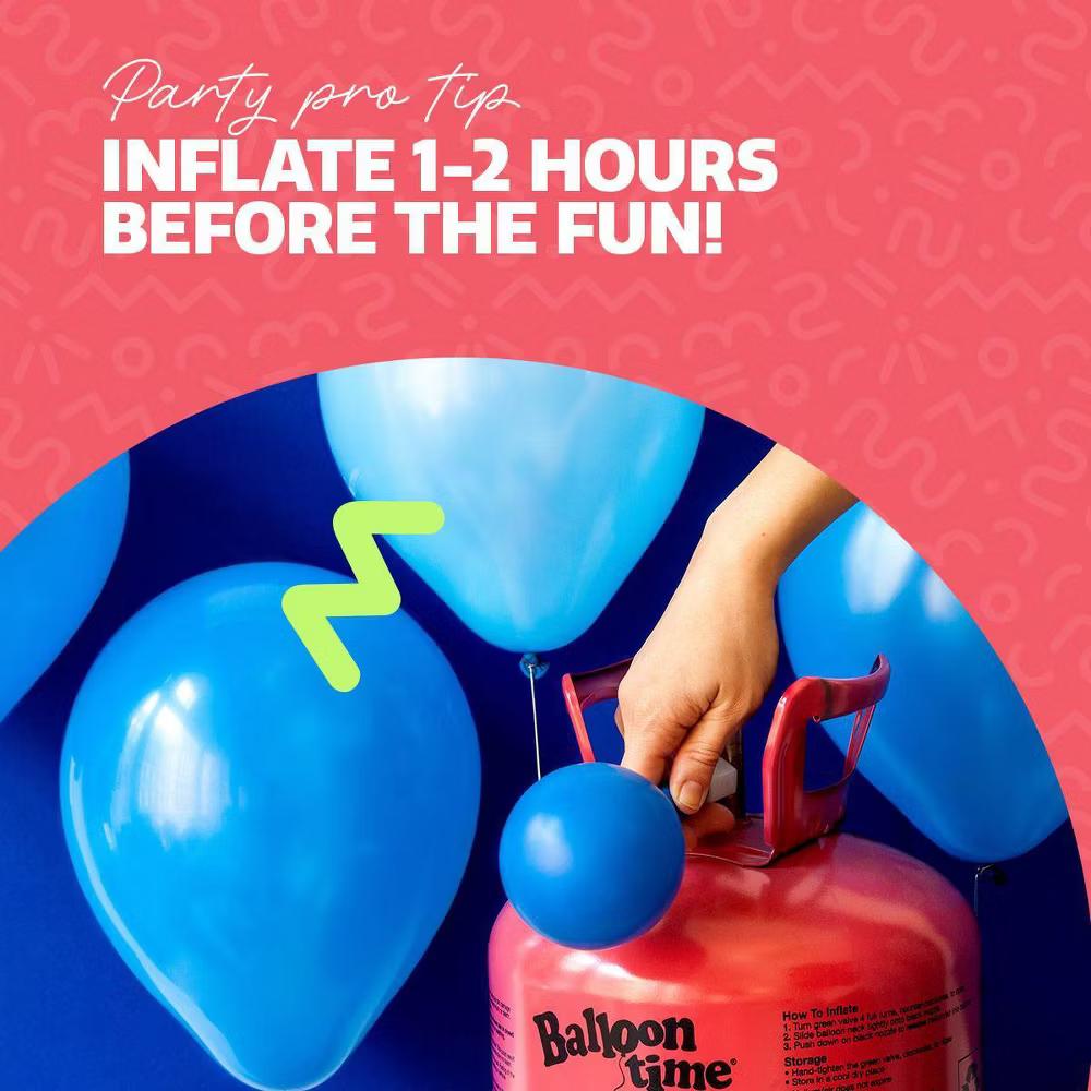 9.5" Medium Helium Balloon Kit: Balloon Time Multicolor Steel Tank for All Occasions - Image 7