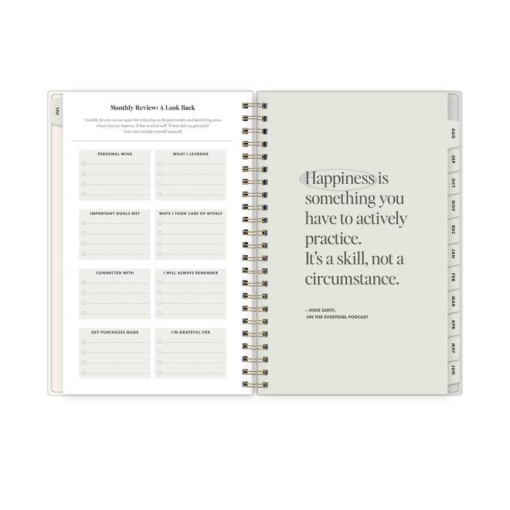 The Everygirl 5"x8" 2026-2027 Weekly/Monthly Planner Cotswold Cream Safety Wirebound - Image 7