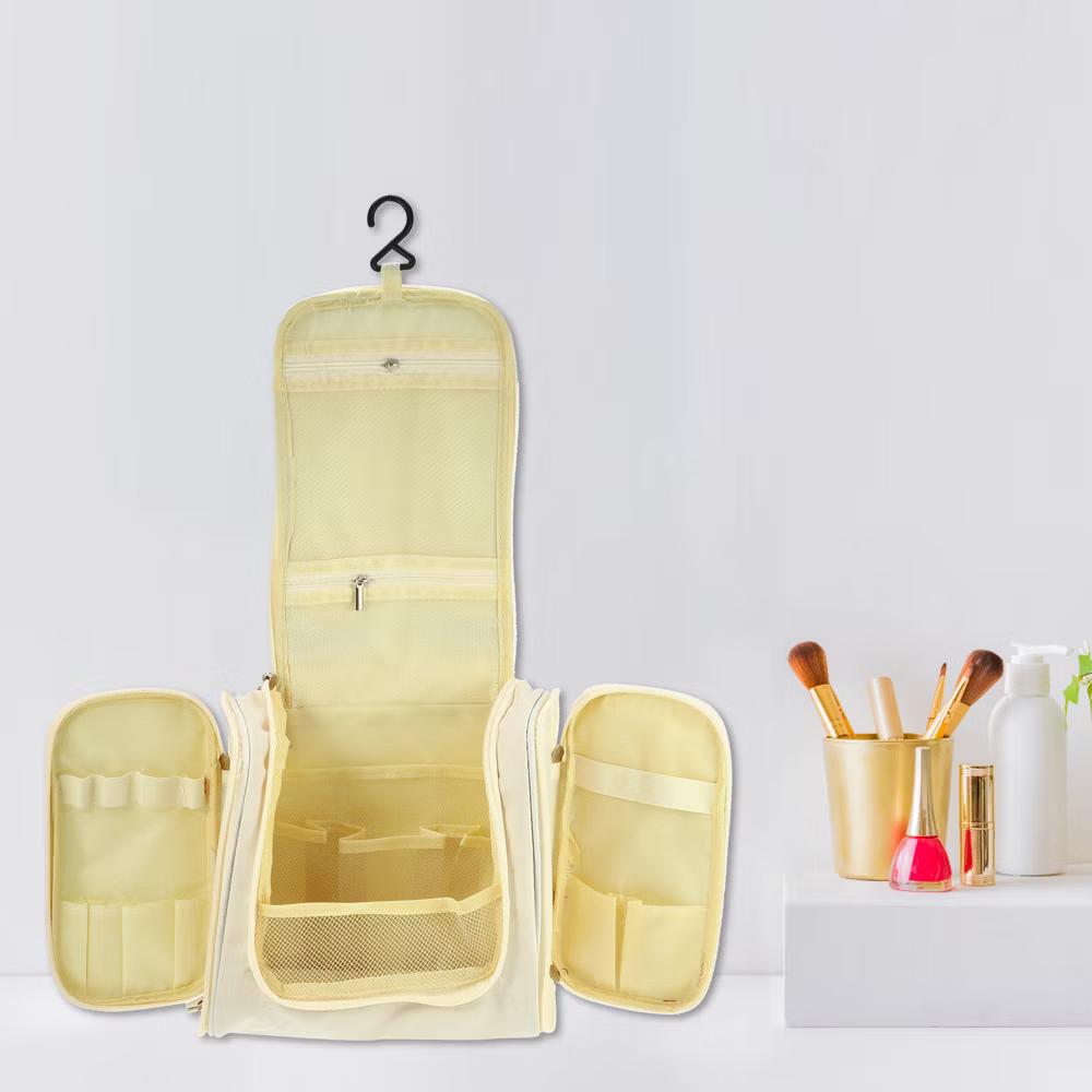 Travel Makeup Bag Travel Toiletry Organizer Makeup Brush Holder Waterproof Oxford Cloth 1 Pc - Image 6