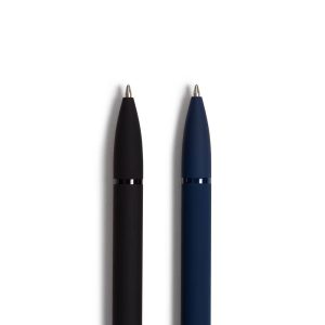 4pk Ballpoint Pens Monterey Soft Touch 2 Black 2 Blue: 1.0mm Retractable, Non-Toxic, Fade-Resistant, Journal Pens