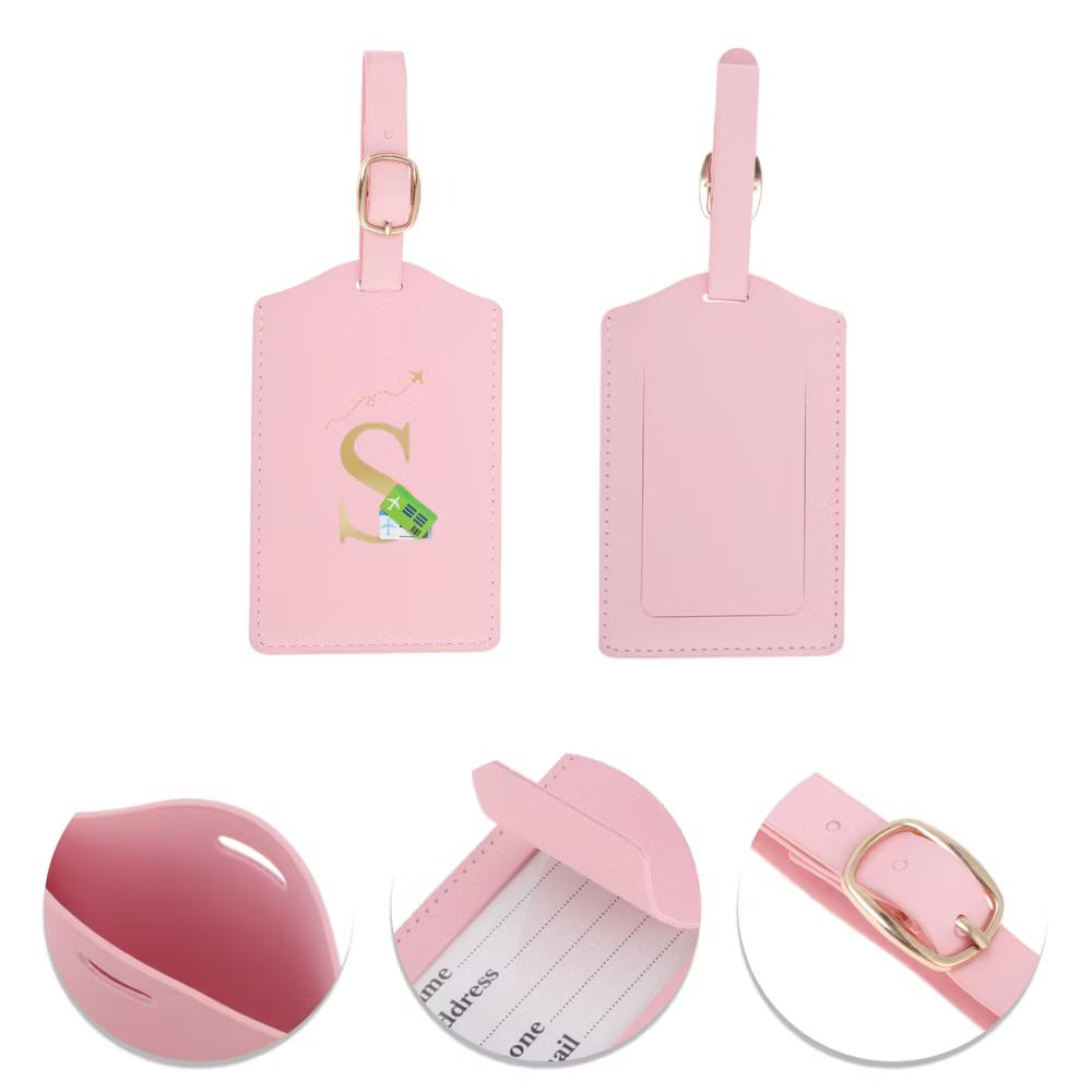 Letter Luggage Tag Pink 1 Pc - Image 45