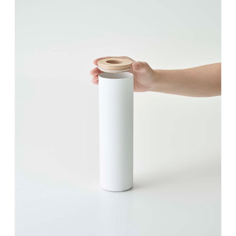 Home Round Tissue Case - Steel Wood - Image 4
