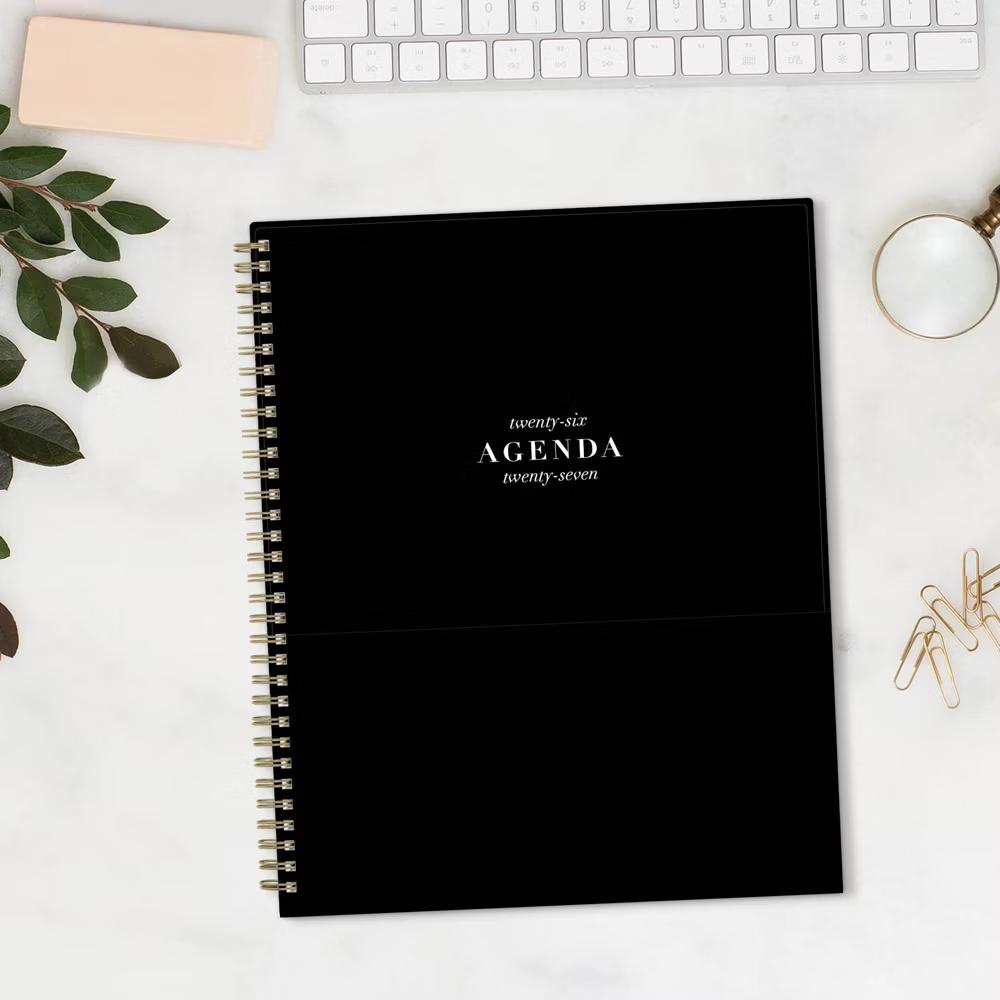 Blue Sky 8.5"x11" 2026-2027 Weekly/Monthly Planner BS Black PP with Double Horizontal Pockets Wirebound - Image 2