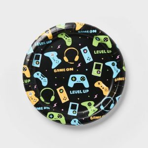 20ct Video "Game On" Party Dinner Paper Plates