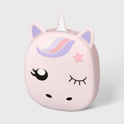 Single Zip Unicorn Silicone Bubble Pencil Pouch Pink - Image 3