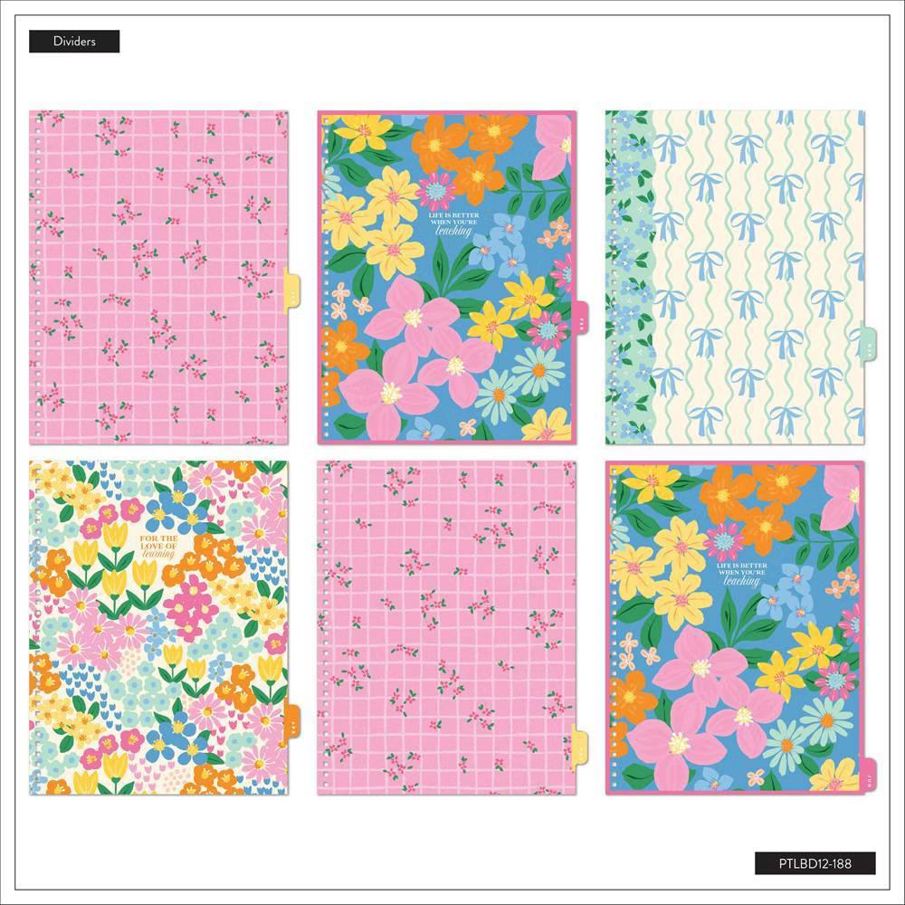 Happy Brands 2026-2027 9.375"x11.875" Organized Ditzy Garden Big 12 Months Twin Loop Dated Teacher Planner - Image 19
