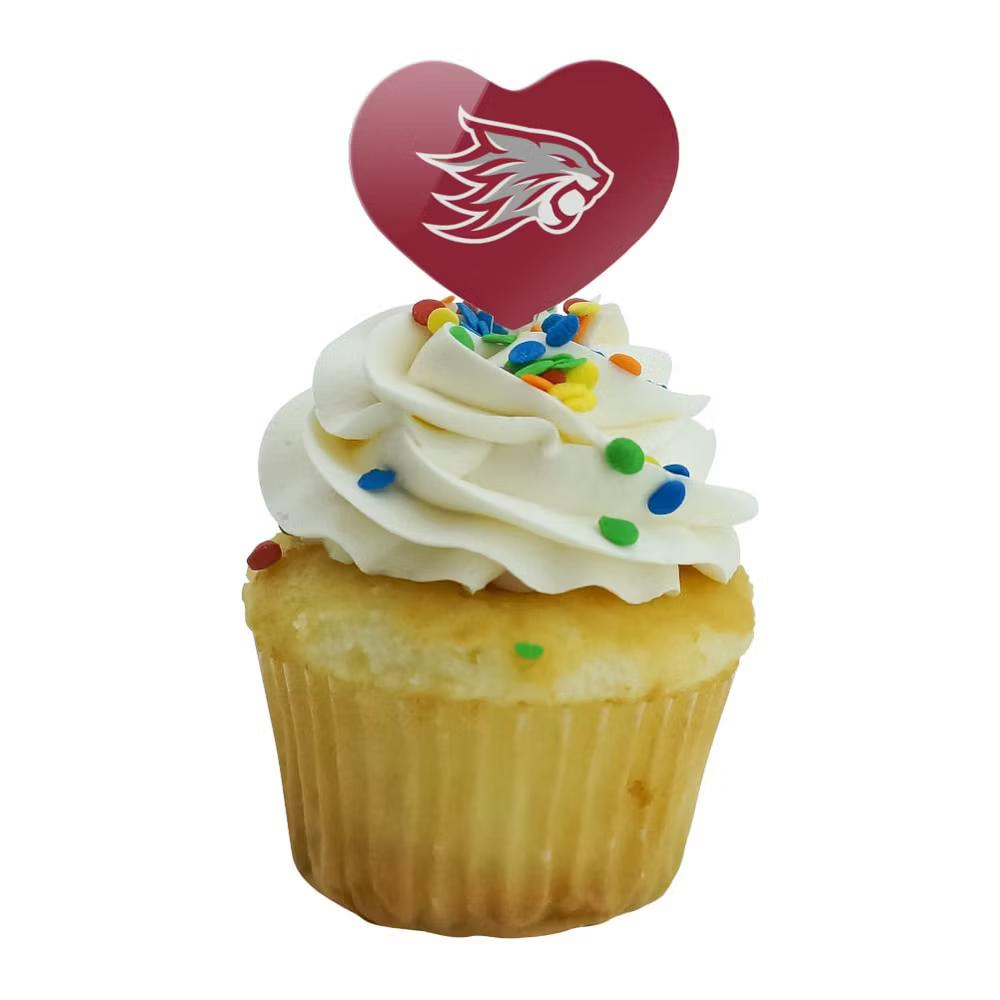 California State University Chico Primary Logo Heart Love Cupcake Picks Toppers Decoration Set of 6 - Image 7