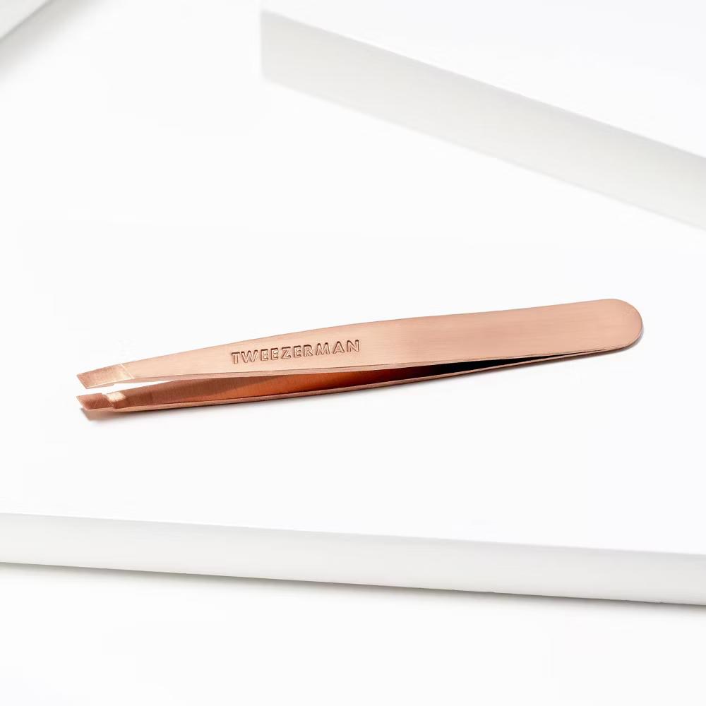 Slant Tweezer - Rose Gold: Stainless Steel, Eyebrow Hair Removal Tool - Image 4