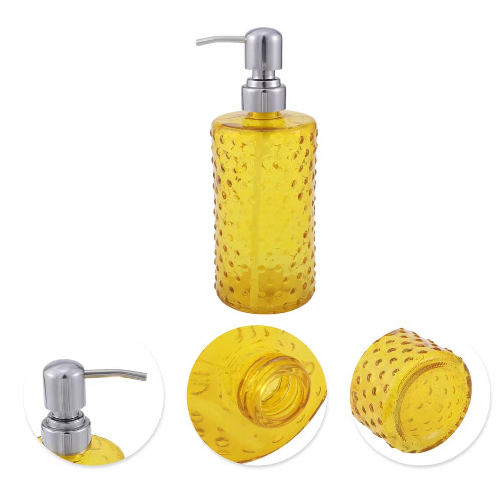 Elegant Polka Dot Pattern Soap Pump Dispenser for Bathroom 16.9oz 1 Pc - Image 43