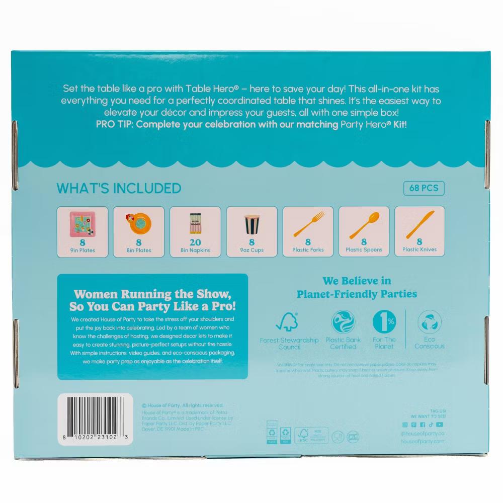 House of Party Table Hero Paper Party Kit Cool in the Pool - Image 3