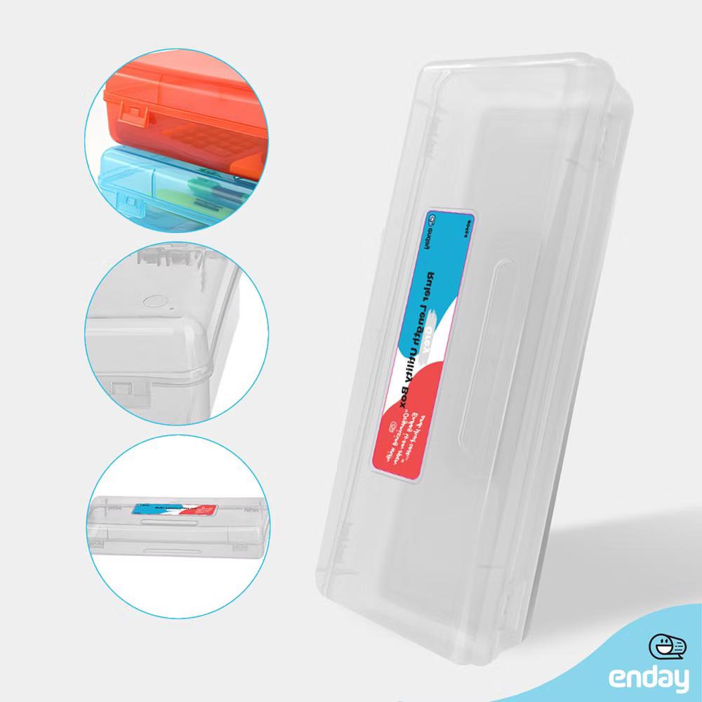 Pencil Box, Storage Organizer Utility Box, Multipurpose Long Ruler Length School Office Supplies Plastic Pencil Case for Kids & Adults - Image 11