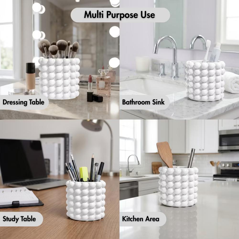 Better Trends Nova Bathroom Accessories Collection Toothbrush Holder 100% Resin with Bubble Pattern for Vanity Decor & Countertop - Image 33