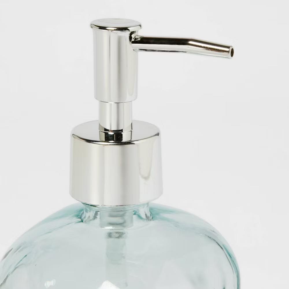 Recycled Glass Soap Dispenser Clear - Image 4