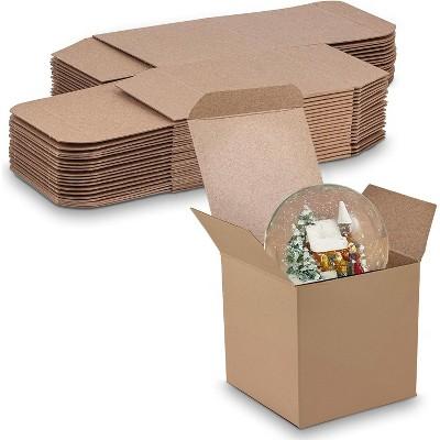 MT Products Tuck Top Kraft Paperboard Gift Boxes 4" 4" 4" - Pack of 30 - Image 6