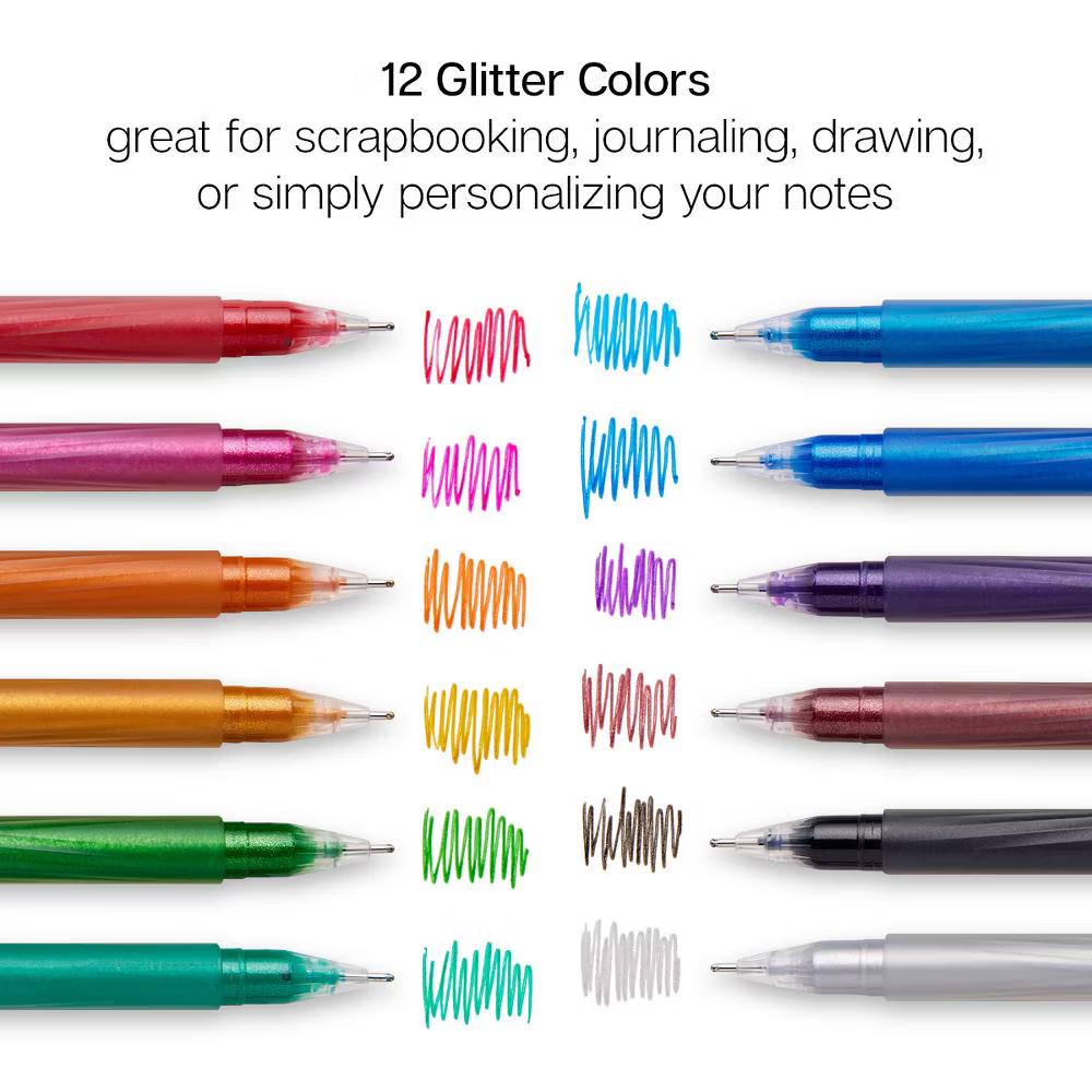 Gel Pens 12 Glitter Colors - Image 9