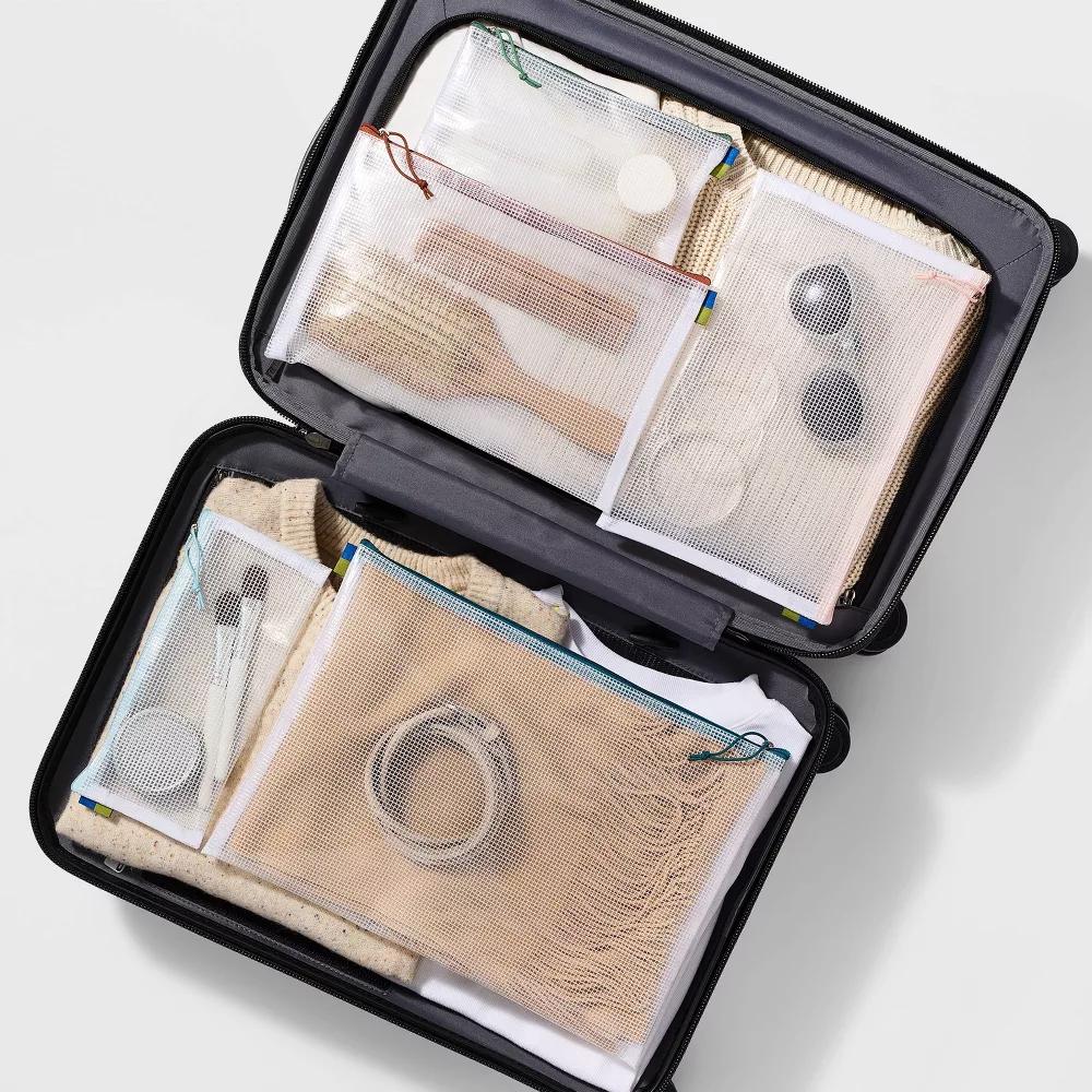 5pc Clear Toiletry Set - ️: Travel Cosmetic Storage Pouches - Image 2