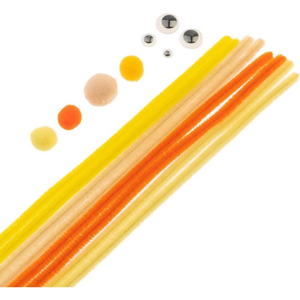 300ct Craft Combo Pack Pipe Cleaners Pompoms Googly Eyes Activity Kits - Image 31