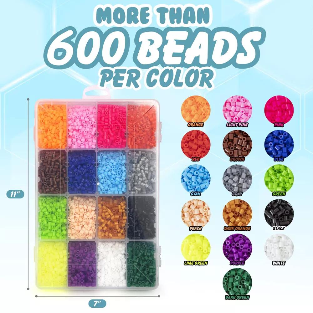 Darice Fuse Beads Kit - 10,000 pcs, 5mm Iron Bead 16 Colors with Storage Case - Image 6