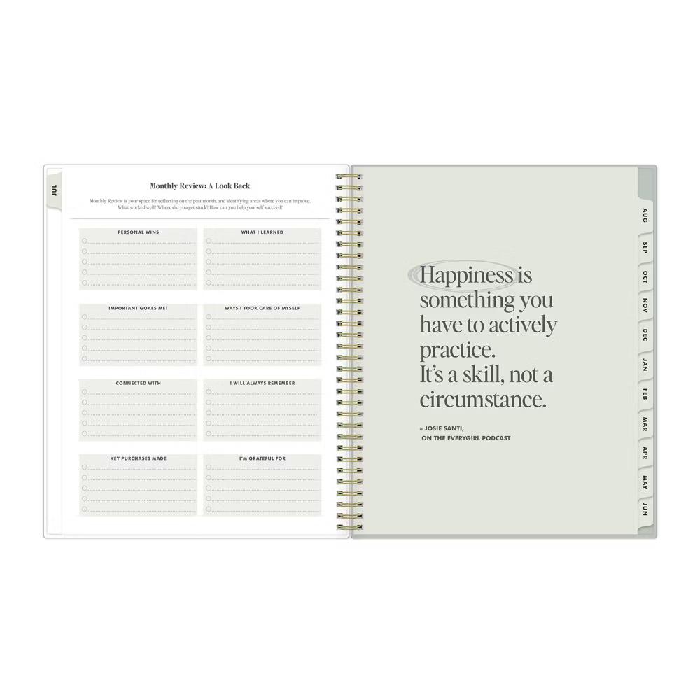 The Everygirl 8.5"x11" 2026-2027 Weekly/Monthly Planner Solid Soft Sage Safety Wirebound - Image 9
