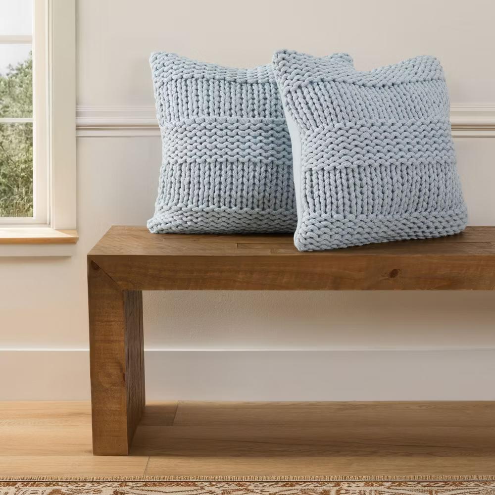 Cozy Chunky Knit Throw Pillow Cover And Pillow Insert - Image 64