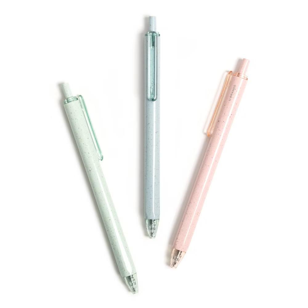 U-Eco 4pk Gel Pens Black Ink Pastel Speckle - Image 2