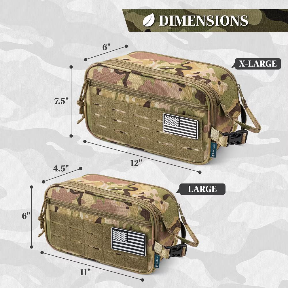 Tactical Toiletry Bag for Men, Hygiene Travel Bag, Military Dopp Kit, Water Resistant Molle Pouch, Shaving Grooming Organizer Case - Image 13