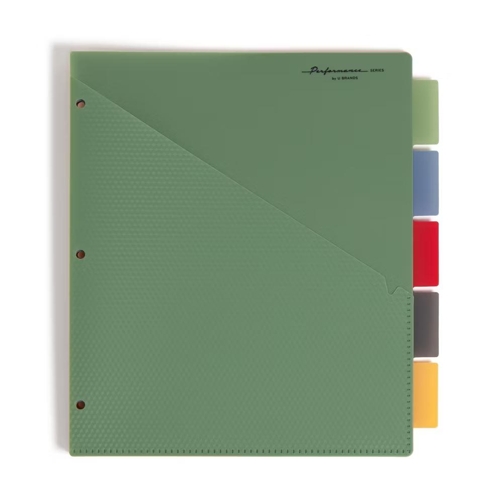 Performance 5 Tab Poly Dividers with Pockets Gem Tone - Image 4