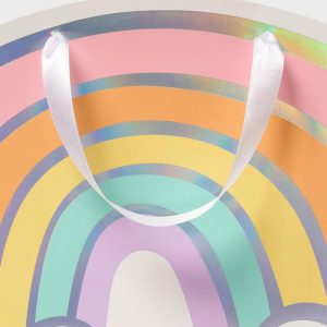 Large Rainbow Shaped Birthday Gift Bag Colorful