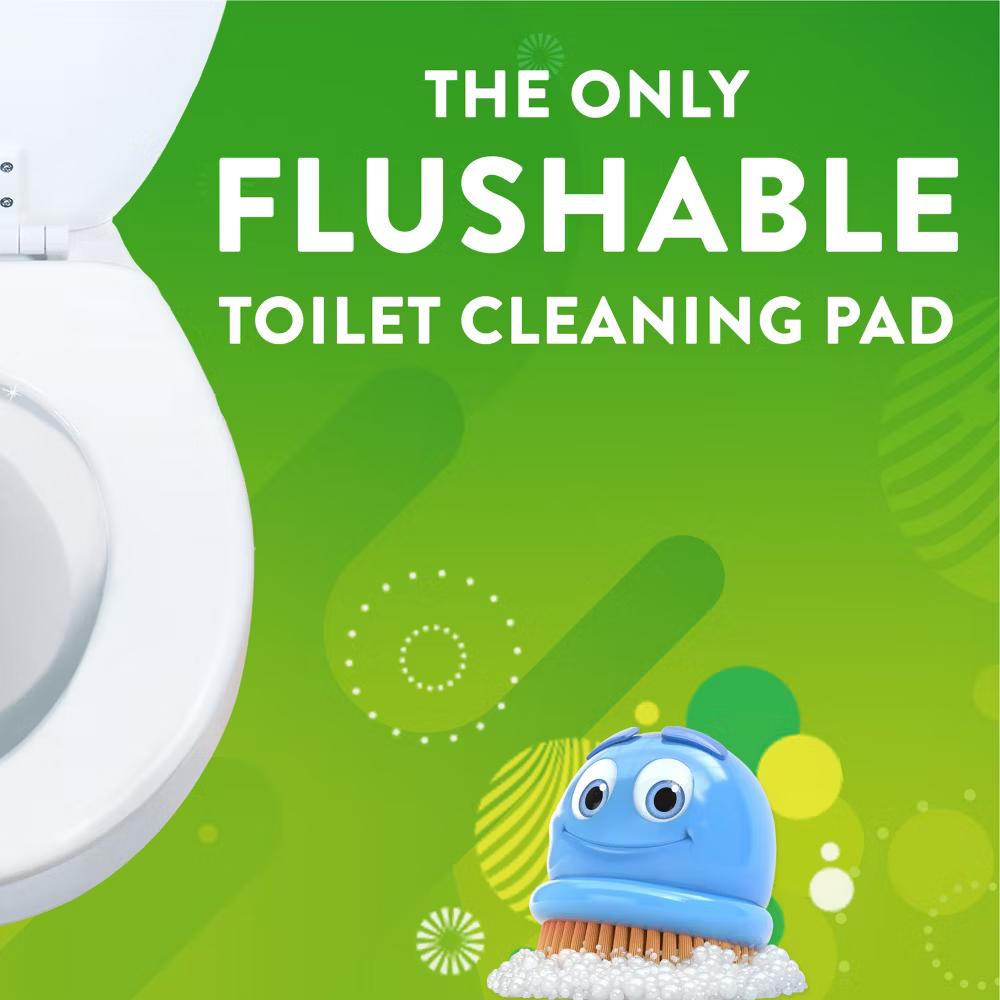 Scrubbing Bubbles Fresh Brush Toilet Bowl Cleaner Kit - Citrus - 1 Wand 8 Flushable Refills 1 Stand - Image 4
