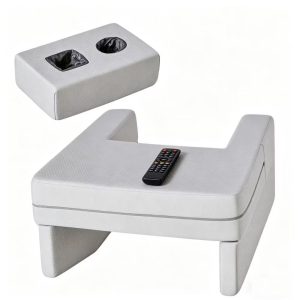 JIONJOY Gray Square Reading Pillow, High-density Memory Foam Desk, Removable Washable Cover, With Armrests, Ergonomic Design